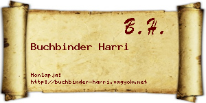 Buchbinder Harri névjegykártya